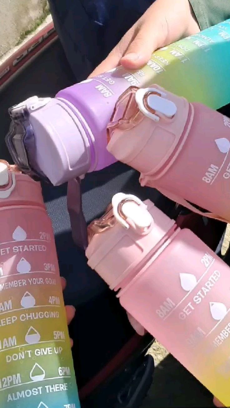 Motivational Water Bottle Set Of 3 pcs