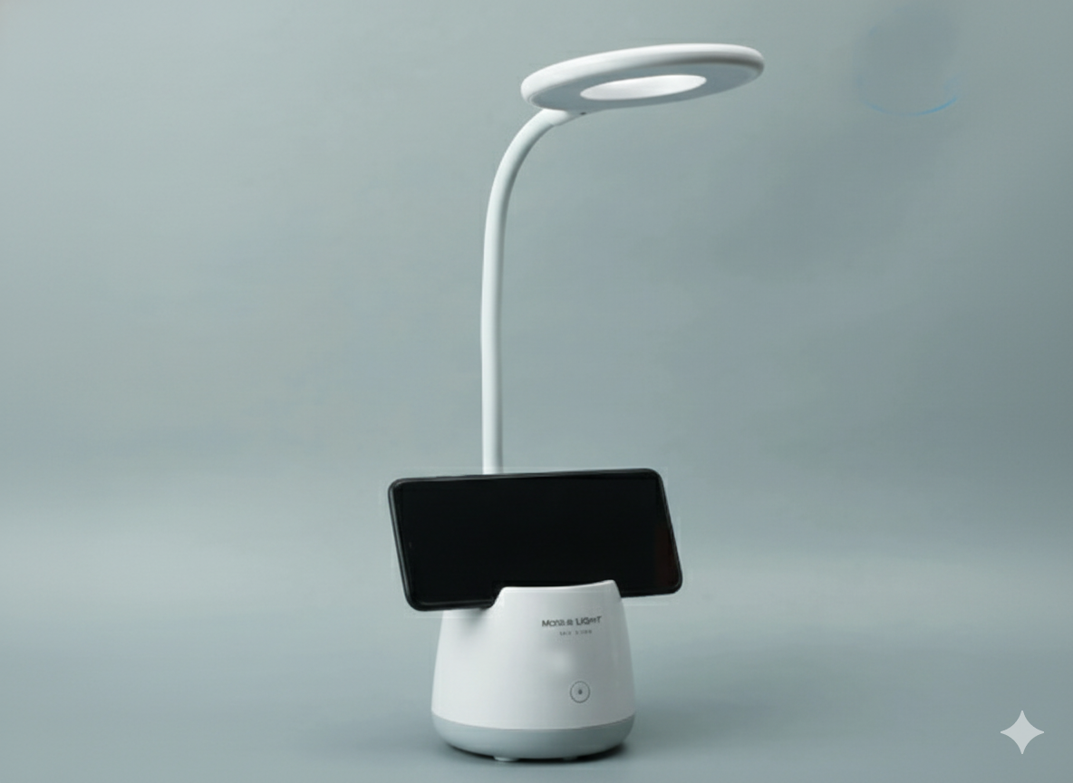 Flexible Desk Lamp and mobile phone holder