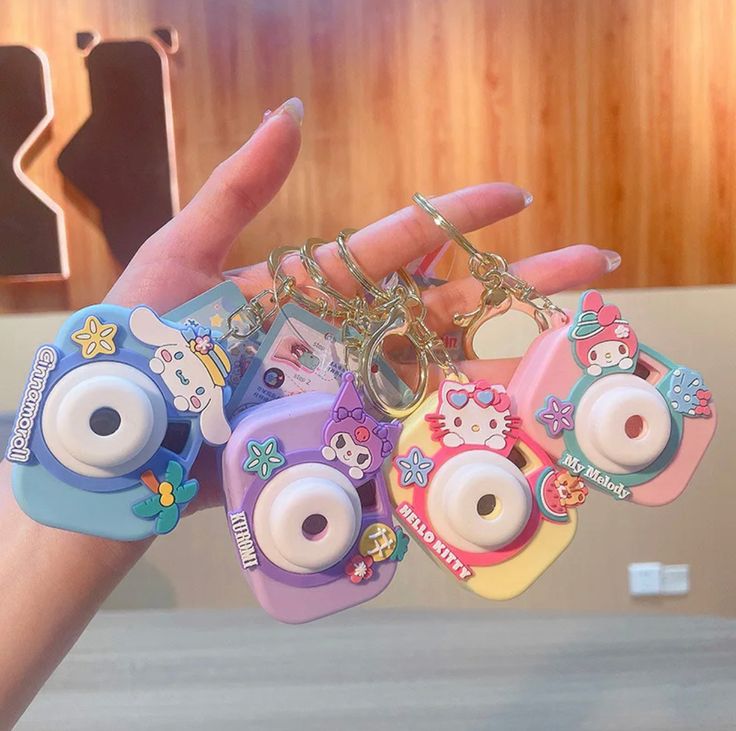 Cute Space Bunny Camera Projector Keychain