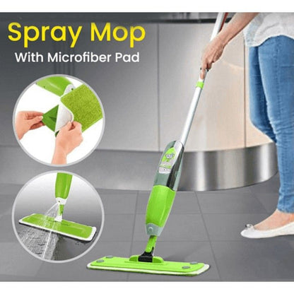 Spray Mop with Removable Washable Cleaning Pad and Integrated Water Spray Mechanism (Color May Vary) Wet & Dry Mop (Multicolor 126 m)