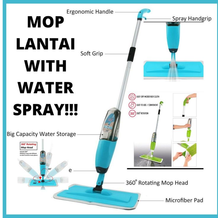 Spray Mop with Removable Washable Cleaning Pad and Integrated Water Spray Mechanism (Color May Vary) Wet & Dry Mop (Multicolor 126 m)