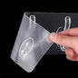 6 Row Transparent Self-Adhesive Hook Set Seamless Wall Hanger Waterproof, Oilproof Sticker Hook for Kitchen, Bathroom, Home No Drill Invisible Heavy Duty Wall